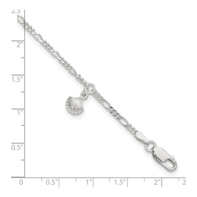 Sterling Silver Shell Dangle Anklet – view 6