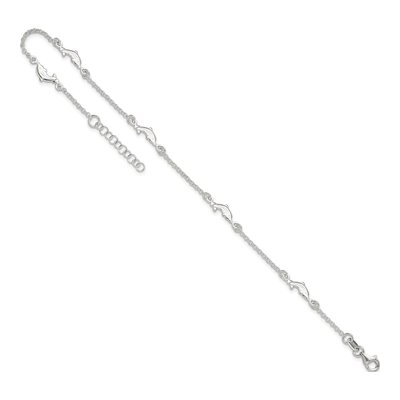 Sterling Silver Dolphin Anklet – view 8