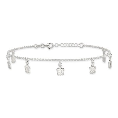 Sterling Silver Turtle Anklet – view 6