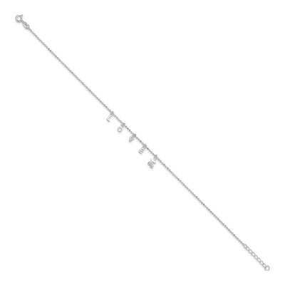Sterling Silver LOVE Letters Anklet – view 3