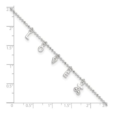 Sterling Silver LOVE Letters Anklet – view 6