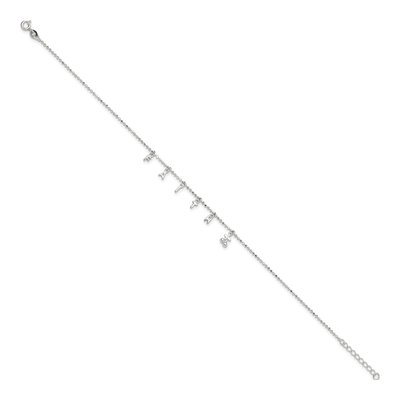 Sterling Silver Faith Anklet – view 3