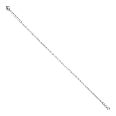 Sterling Silver Figaro Heart Anklet – view 4