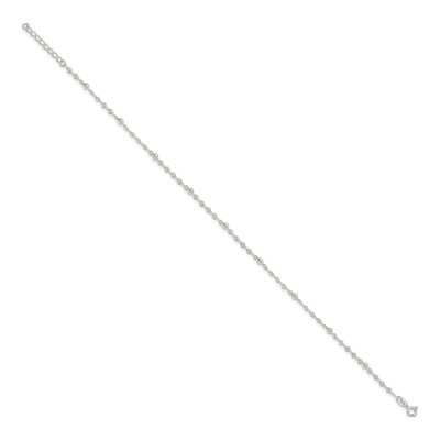 Sterling Silver Beaded Anklet – view 3