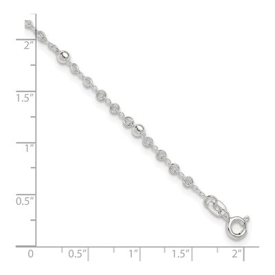 Sterling Silver Beaded Anklet – view 6