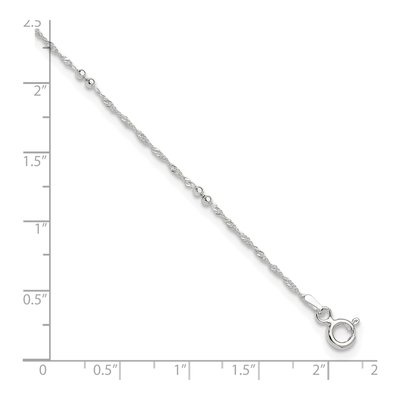 Sterling Silver Plus Anklet – view 6