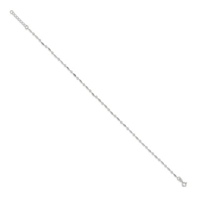 Sterling Silver 2mm Fancy Link Anklet – view 3