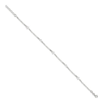 Sterling Silver Moon Star Anklet – view 3