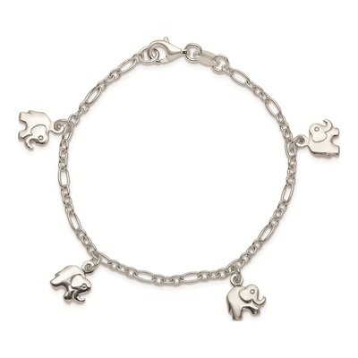 Sterling Silver Girls' Elephant Bracelet – view 3