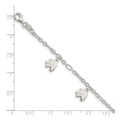 Sterling Silver Girls' Elephant Bracelet – view 4
