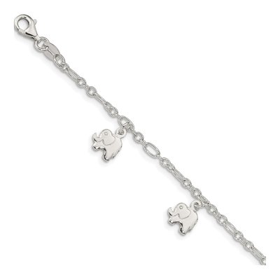 Sterling Silver Girls' Elephant Bracelet