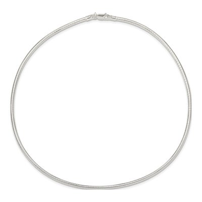 Sterling Silver Omega Neckwire Necklace – view 4