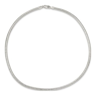 Sterling Silver Round Neckwire Necklace – view 4