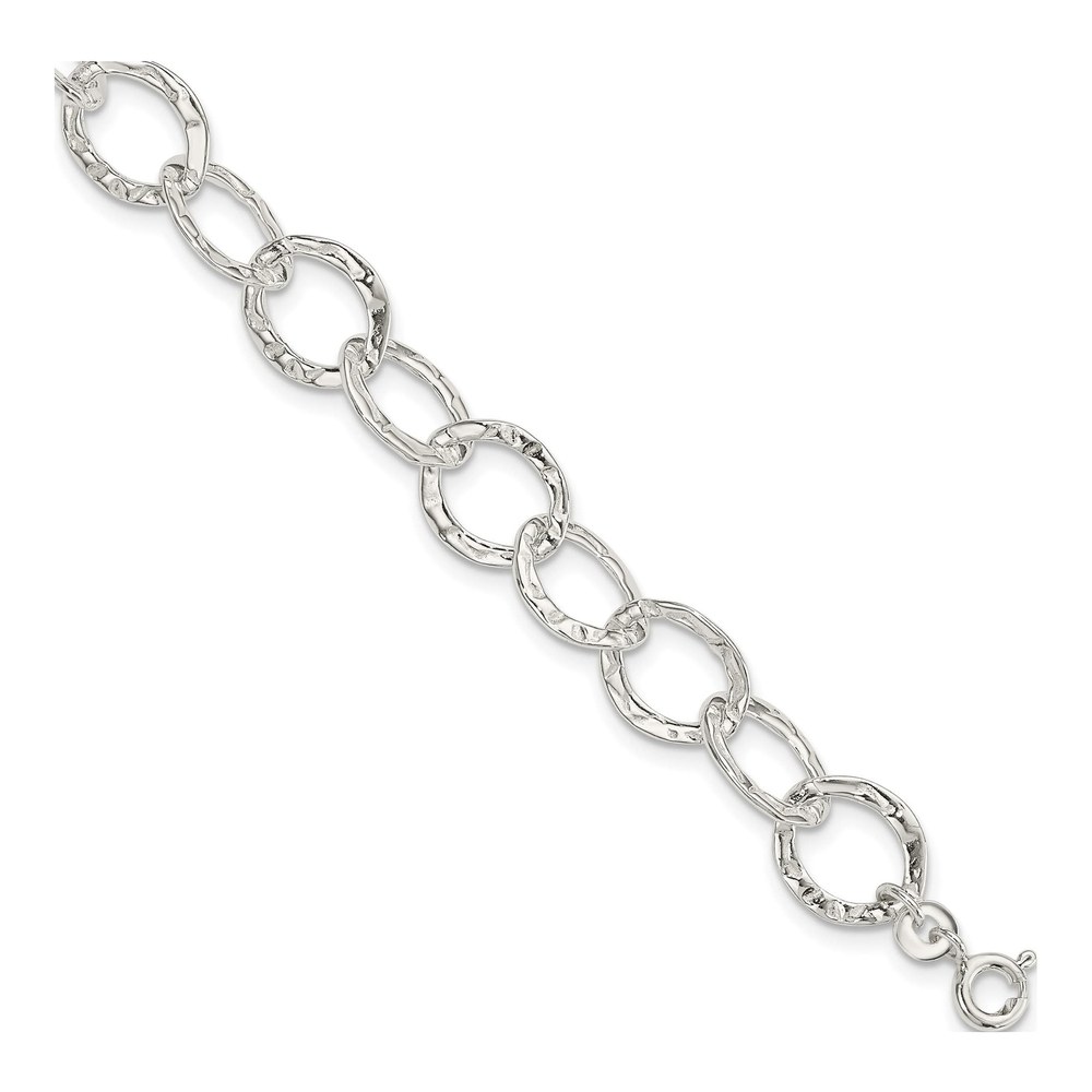 Sterling Silver 9mm Fancy Link Chain Bracelet