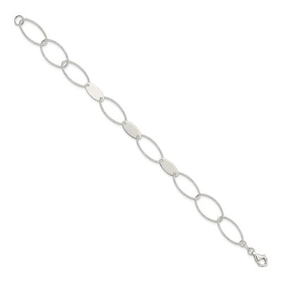 Sterling Silver Oval Link Bracelet – view 3