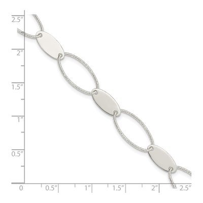 Sterling Silver Oval Link Bracelet – view 5