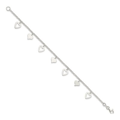 Sterling Silver Heart Bracelet – view 2