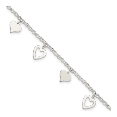 Sterling Silver Heart Bracelet