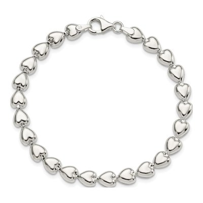 Sterling Silver Heart Bracelet – view 4