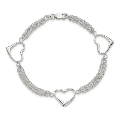 Sterling Silver Heart Bracelet – view 4
