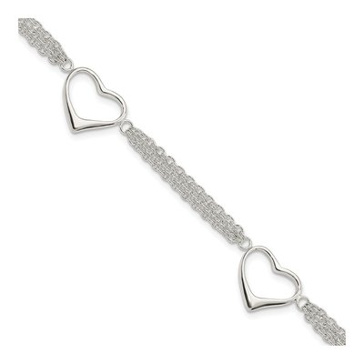 Sterling Silver Heart Bracelet