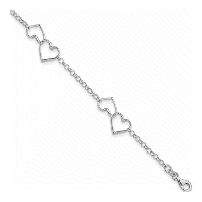 Sterling Silver Heart Bracelet