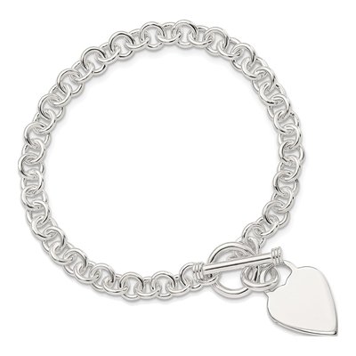 Sterling Silver Heart Bracelet – view 4