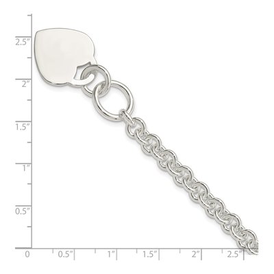 Sterling Silver Heart Toggle Bracelet – view 5