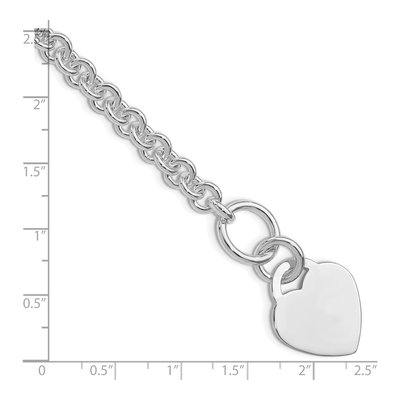 Sterling Silver Heart Bracelet – view 4