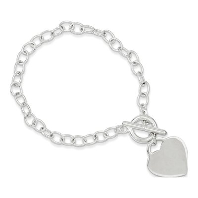 Sterling Silver Heart Bracelet – view 3