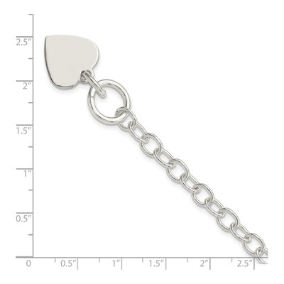 Sterling Silver Heart Bracelet – view 4