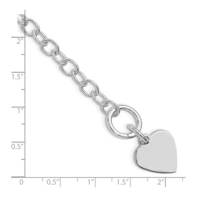 Sterling Silver Heart Bracelet – view 4