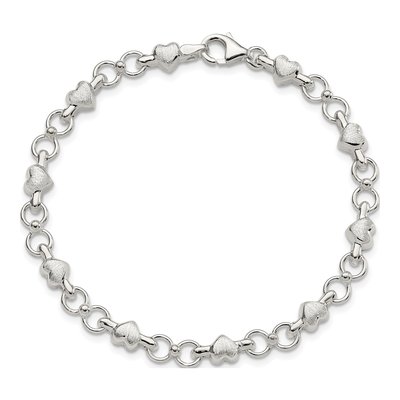 Sterling Silver Hearts Circles Bracelet – view 4