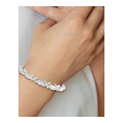 Sterling Silver Hearts Bracelet – view 6