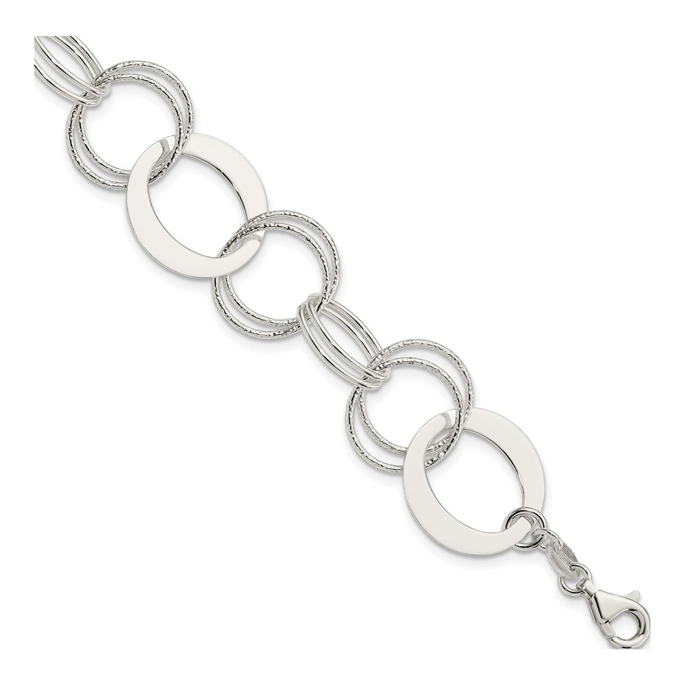 Sterling Silver Circle Link Bracelet