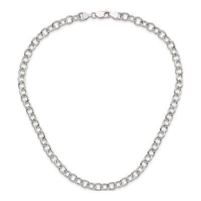 Sterling Silver 7mm Hollow Cable Chain – view 5