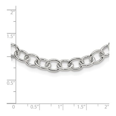 Sterling Silver 7mm Hollow Cable Chain – view 6
