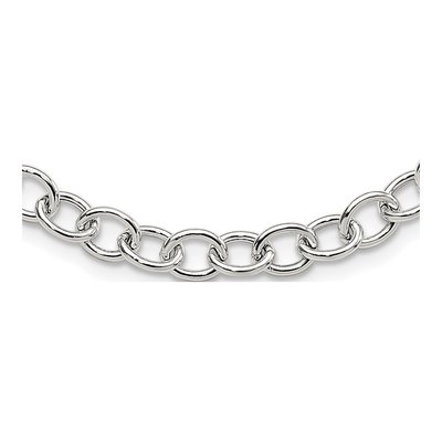 Sterling Silver 7mm Hollow Cable Chain