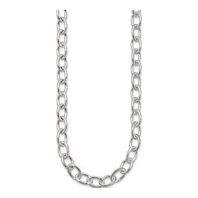 Sterling Silver 8mm Hollow Open Cable Chain – view 3