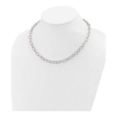 Sterling Silver 8mm Hollow Open Cable Chain – view 4