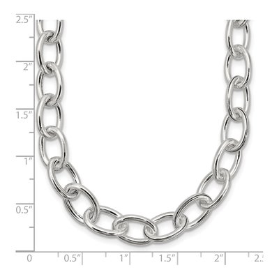 Sterling Silver 8mm Hollow Open Cable Chain – view 6