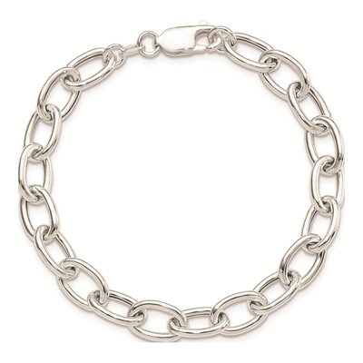 Sterling Silver Open Link Cable Bracelet – view 3