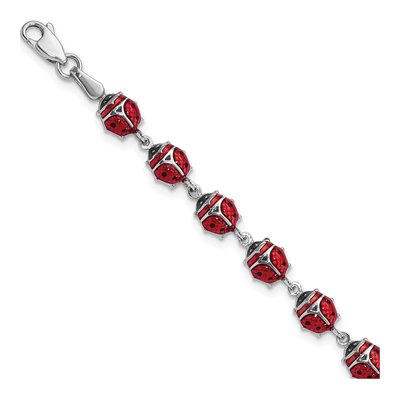 Sterling Silver Enamel Bug Bracelet