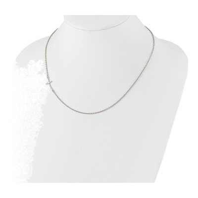 Sterling Silver Sideways Cross Pendant Necklace – view 4