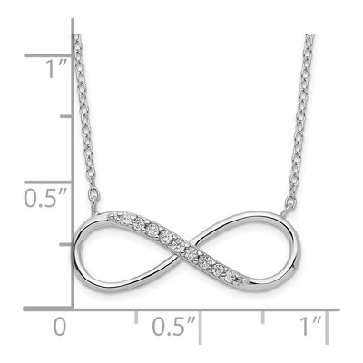 Sterling Silver CZ Infinity Pendant Necklace – view 5