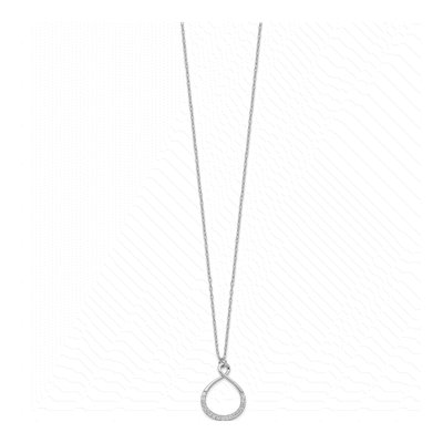 Sterling Silver CZ Infinity Pendant Necklace – view 3