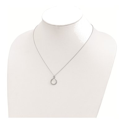 Sterling Silver CZ Infinity Pendant Necklace – view 4