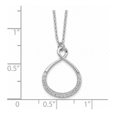 Sterling Silver CZ Infinity Pendant Necklace – view 5