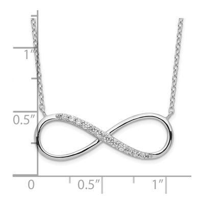Sterling Silver CZ Infinity Pendant Necklace – view 5