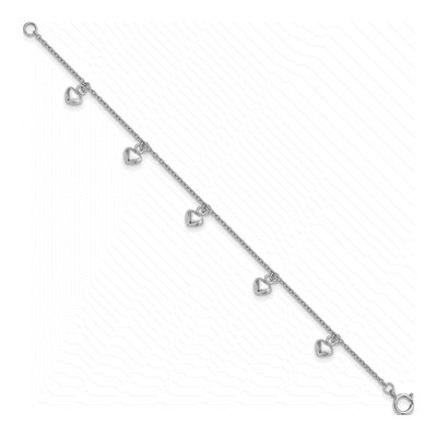 Sterling Silver Girls' Hearts Bracelet – view 3